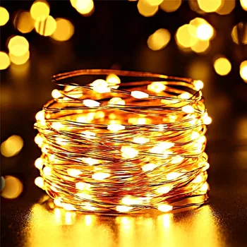 50 100 200 LED Solenergi Fe Lys Ferie Belysning, Gade Garland Huse juletræet Udendørs Jul Dekoration String Lampe 10295