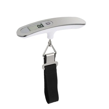 50 KG/10g LCD-Digital Skala skalaer elektroniske Lomme Hængende Bagage Skala vejer Vægten Balance Data Hold Tara-Funktion 5
