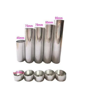 50 STK Dental Lab Aluminium Tomme Patroner Med Dækning For Fleksibel Akryl-Protese 25.5 mm Diameter 4