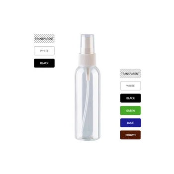 50 X 60ml Tom Plastik Parfume Spray Pumpe Flaske 60CC Kosmetiske Container Fin Spray Klar Hvid Brun Blå Grøn Flasker 5