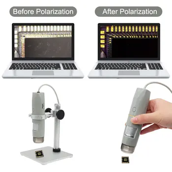 500X Digital Mikroskop 5.0 MP USB-Elektronisk Mikroskop Digital Video Kamera Polariserende Mikroskop for Halvleder-Test 5