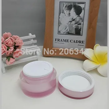 50G Pink akryl cylinder-formet flaske fløde,kosmetiske container,,cremebeholder,Kosmetiske Krukke,Kosmetiske Emballage 0