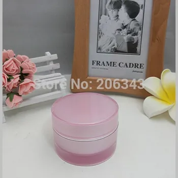 50G Pink akryl cylinder-formet flaske fløde,kosmetiske container,,cremebeholder,Kosmetiske Krukke,Kosmetiske Emballage 1