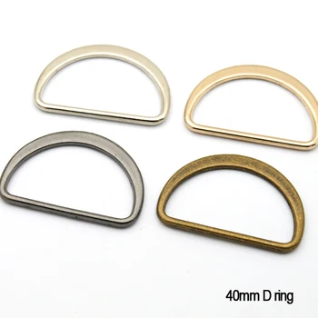 50stk D-ring spænde 1,5 tommer 40mm metal fladskærms legering D Dee Ring justerbare spænder til taske-strop strop FDR-40mm