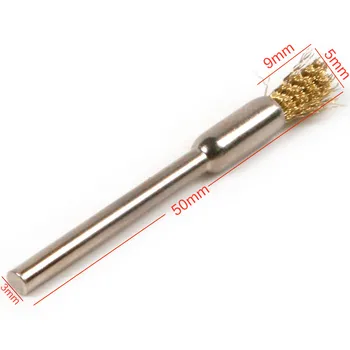 50stk Høj Kvalitet Messing stålbørste 5mm Diameter Dremel Polering Børste til Metal, Rust Fjernelse Jade Polering af Træ Udskærings Værktøj 1