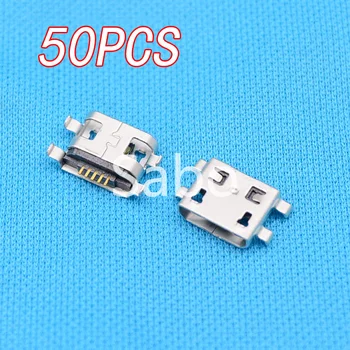 50stk Mikro-USB-5pin type B hunstik Til mobiltelefonen, Micro USB-Jack-Stik, 5-pin-Opladning Stik A-04 0