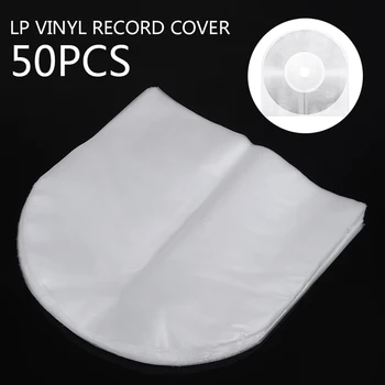 50stk PE vinylplade 12 tommer LP LD Optage Beskyttende Plast Poser Anti-statisk pladecover Indvendige Ærmer Klar Plast Cover 4