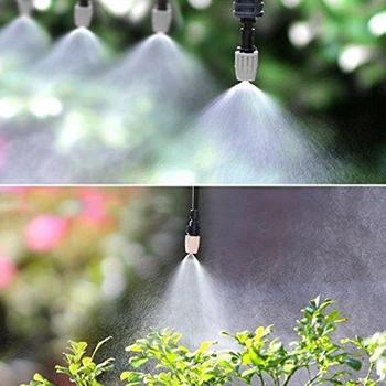 50stk Plast Dyser med Vand Tåge Tåge Spray Sprinkler Hoved haveredskaber Flow Micro Drip Hoveder 0