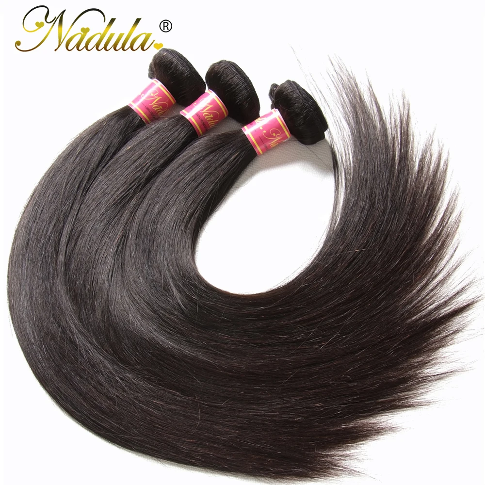 Nadula Hår 3piece/Masse Malaysiske Straight Hair Extensions 8-30inch Hår Vævninger Naturlige Farve Remy Hair Bundter Deal 4