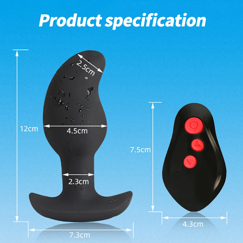Fjernbetjeningen Dildo Vibrator Silikone Butt Plugs Butt Anus Vibrere Mandlige Prostata Massager Anal Plug Voksen Sex Produkt 4