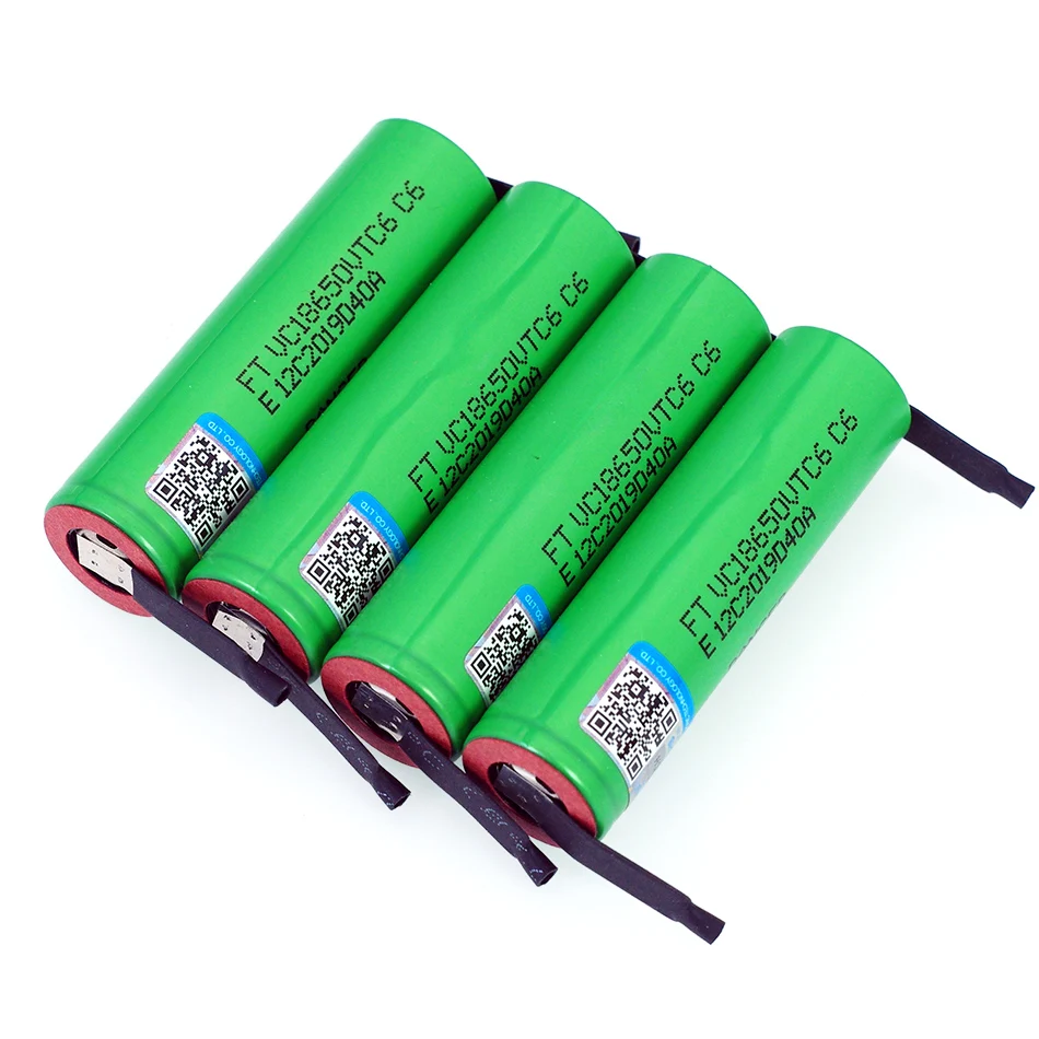 100PCS VariCore VTC6 3000 mAh 3,7 V 18650 Li-ion Genopladeligt Batteri VC18650VTC6 batterier + DIY Nikkel Ark 4