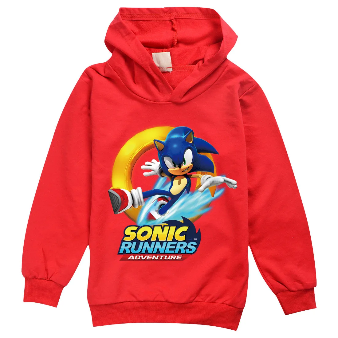 Super Sonic Animationsfilm Hættetrøjer Børn tøj med Lange Ærmer Pullover Tegnefilm Træningsdragt, Sweatshirt Hætte Afslappet familie Top t-shirts 4