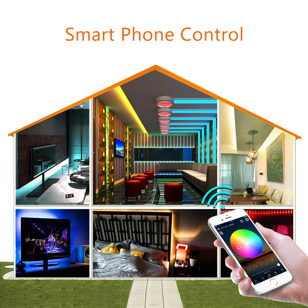 Wifi Wireless Smart Led-Controller Til Alexa, Google Startside Ifttt Kompatibel,Der Arbejder For Android,Ios System, Grb,Bgr, Rgb-Led-Str. 4