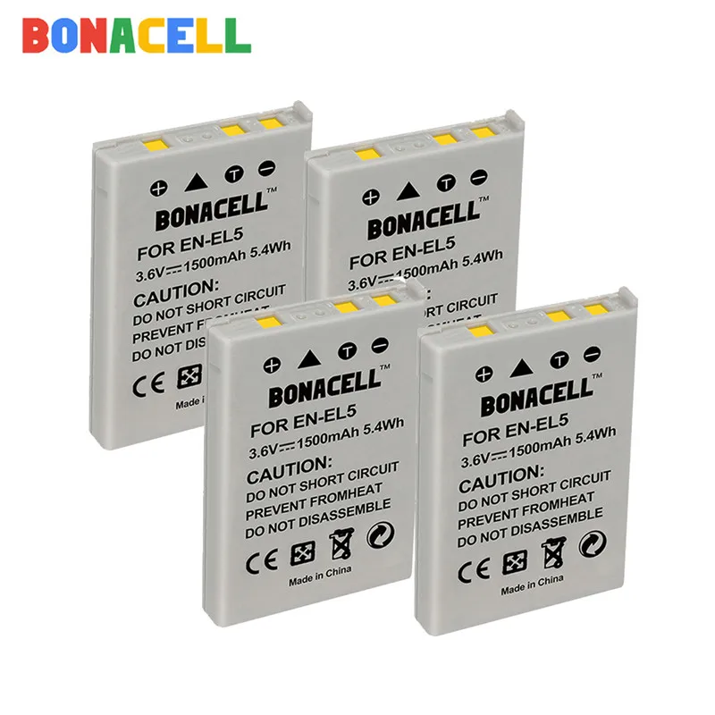 Bonacell 1500mAh EN-EL5 DA EL5 Digital Kamera Batteri til Nikon Coolpix P4 P80 P90 P100 P500 P510 P520 P530 P5000 P5100 5200 4