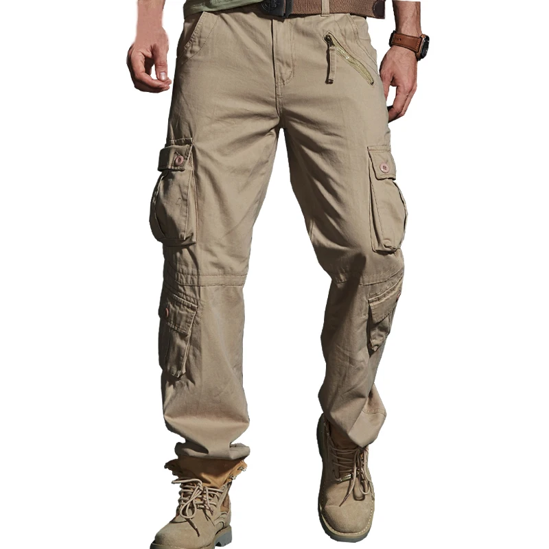 2020 Foråret Hot Taktiske Herre Cargo Bukser Bomuld Casual Multi-Lomme Militære Mænd Bukser Pantalon Homme 4