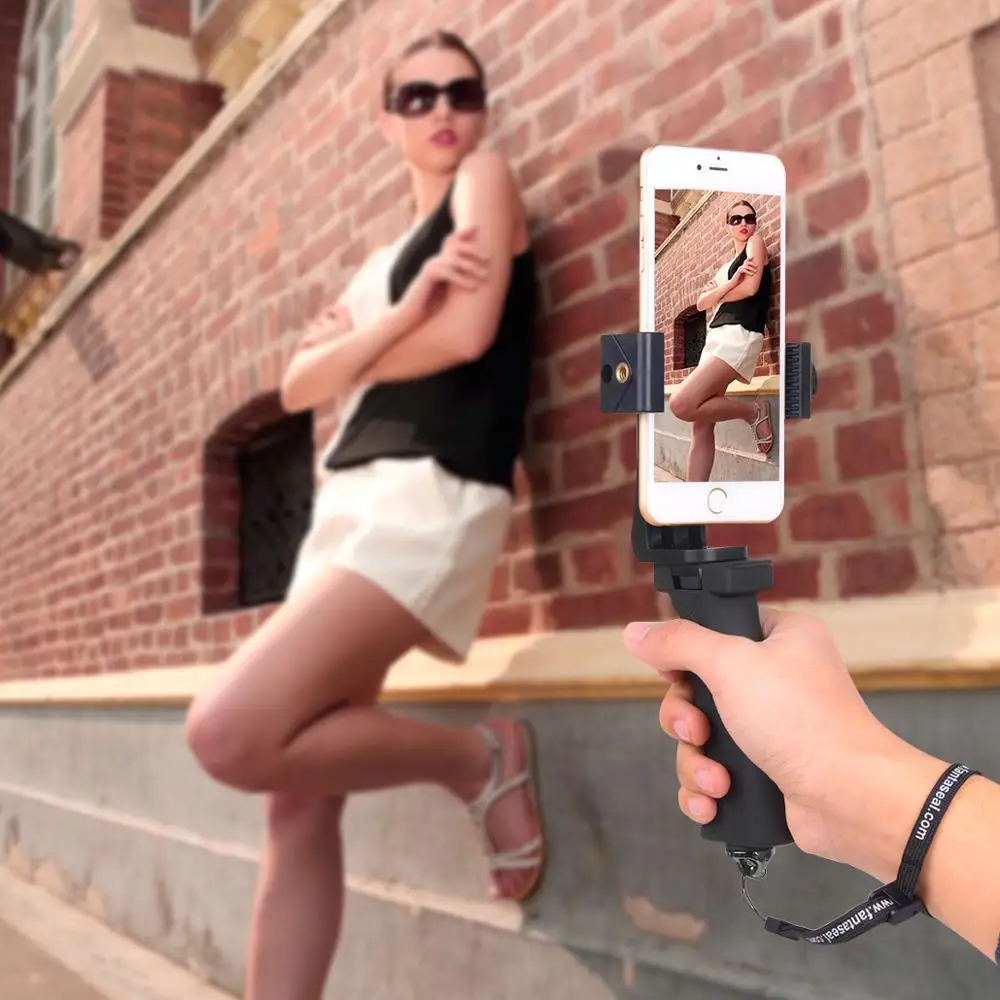 Mobiltelefon Hånd Greb Indehaveren Mobiltelefon Stabilisator Selfie Stick Gimbal Beslag Klemme til iPhone, Samsung, Huawei Xiaomi Oneplus 4