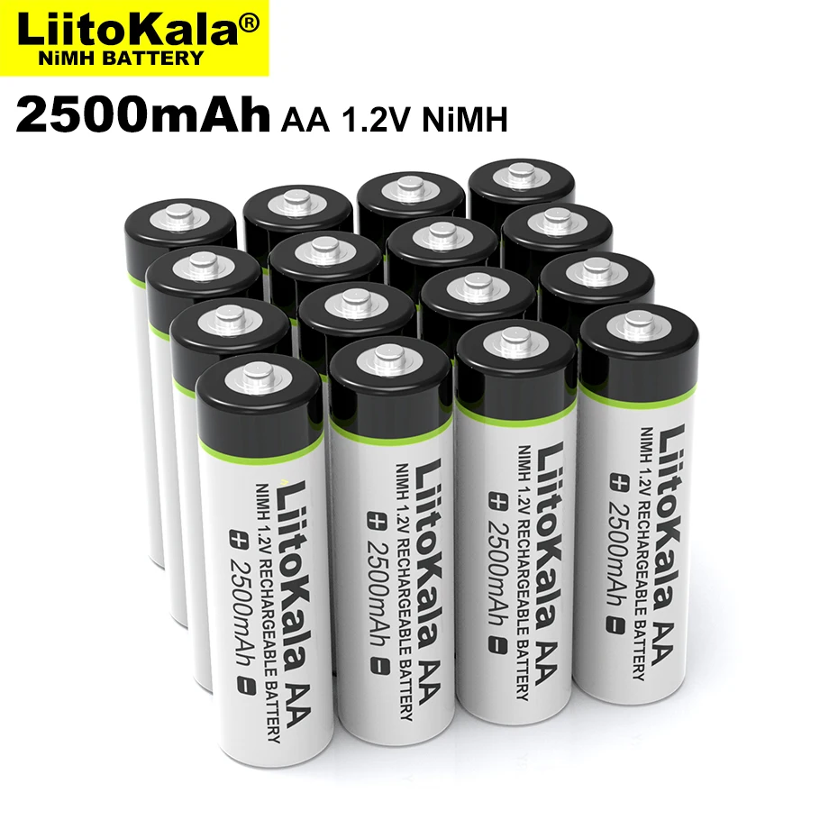 10-50STK Oprindelige Liitokala 1,2 V AA 2500mAh Ni-MH Genopladeligt batteri aa for Temperatur pistol fjernbetjening, mus toy batterier 4