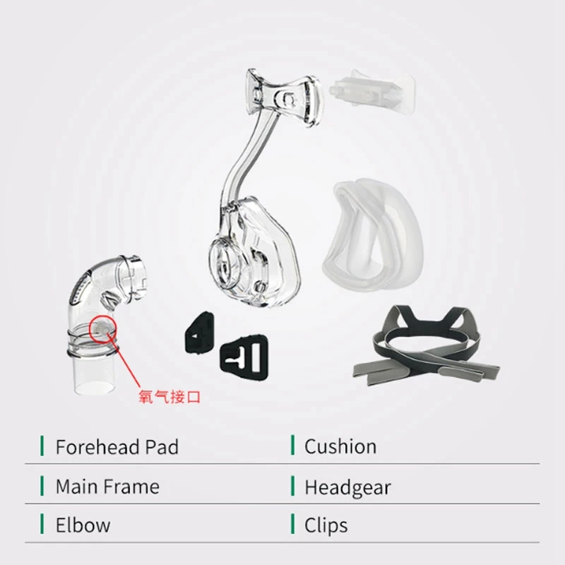 Silikone Nasal Maske CPAP-Maske Søvn Maske med Hovedbeklædning S/M/L Størrelse Forbind Slangen og Næse Egnet Til CPAP Maskine 4