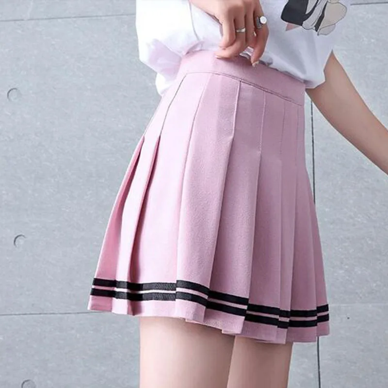 2020 høj talje plisserede nederdele Kawaii Harajuku Nederdele kvinder, piger lolita a-linje sømand nederdel Stor Størrelse Preppy skole uniform 4