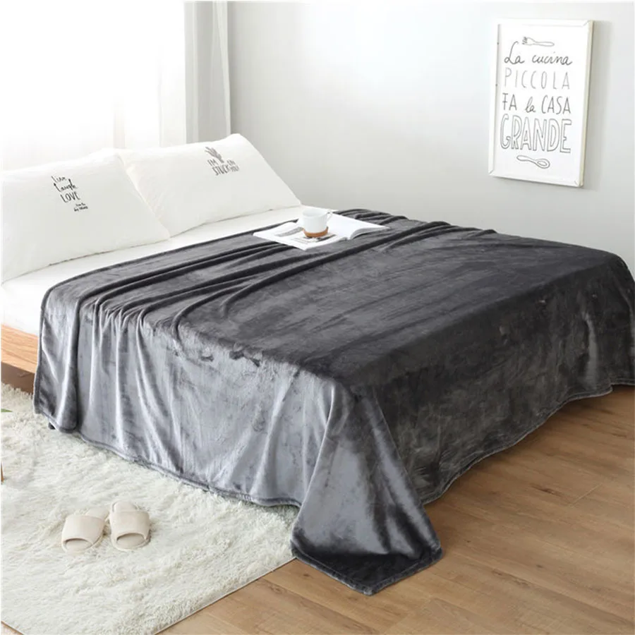 Hjem polar Tekstil-microfiber firkant tæppe dække seng 150*200cm bærbare stor tyk fleece tæppe, sofa pink tæppe 4