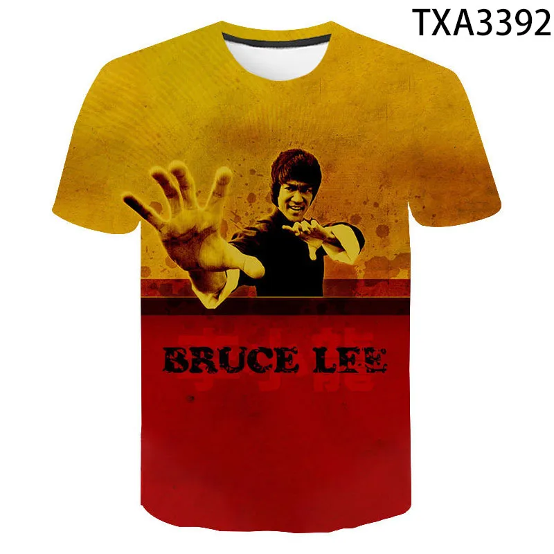 Nye Sommer Bruce Lee 3D-T-Shirts, Casual Streetwear Dreng Pige Børn, Mode, Mænd, Kvinder, Børn, der Trykte T-shirt med Cool Toppe Tee 4