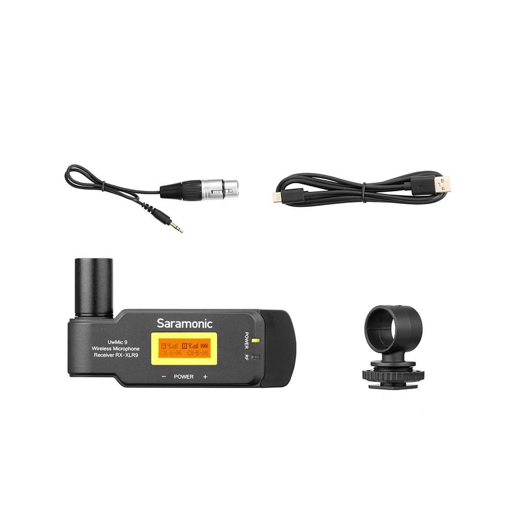 Saramonic UwMic9 TX9+RX-XLR9 Trådløs Lavalier Mikrofon med Transmitter & XLR-Batteri Greb XLR-Modtager til Kamera, Videokamera 4