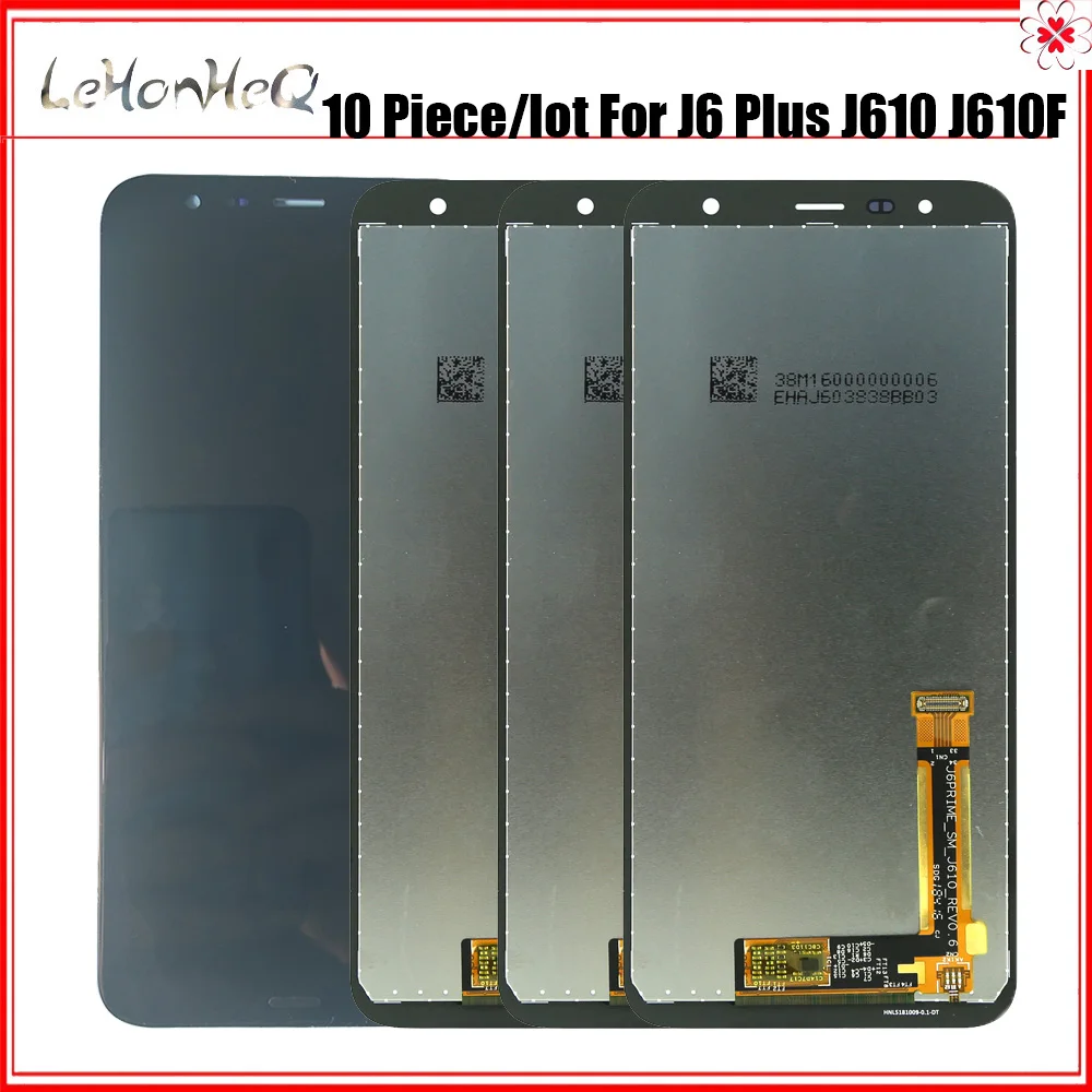 10 Stk/masse AMOLED LCD-For Samsung Galaxy J6 Plus J6+ 2018 J610 SM-J610F J610FN LCD-Skærm Touch screen Digitizer Assembly 4