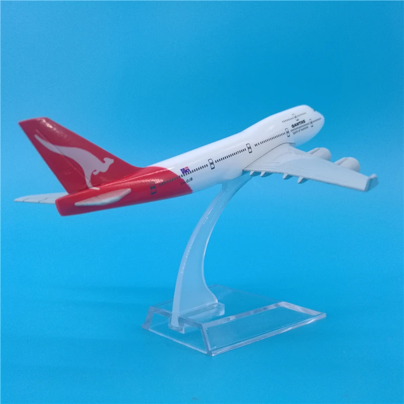 16cm Australien Qantas Airlines Boeing 747 Metal Fly Model Støbt Qantas B747 Fly Model 1:400 Dekoration Gave Legetøj 4