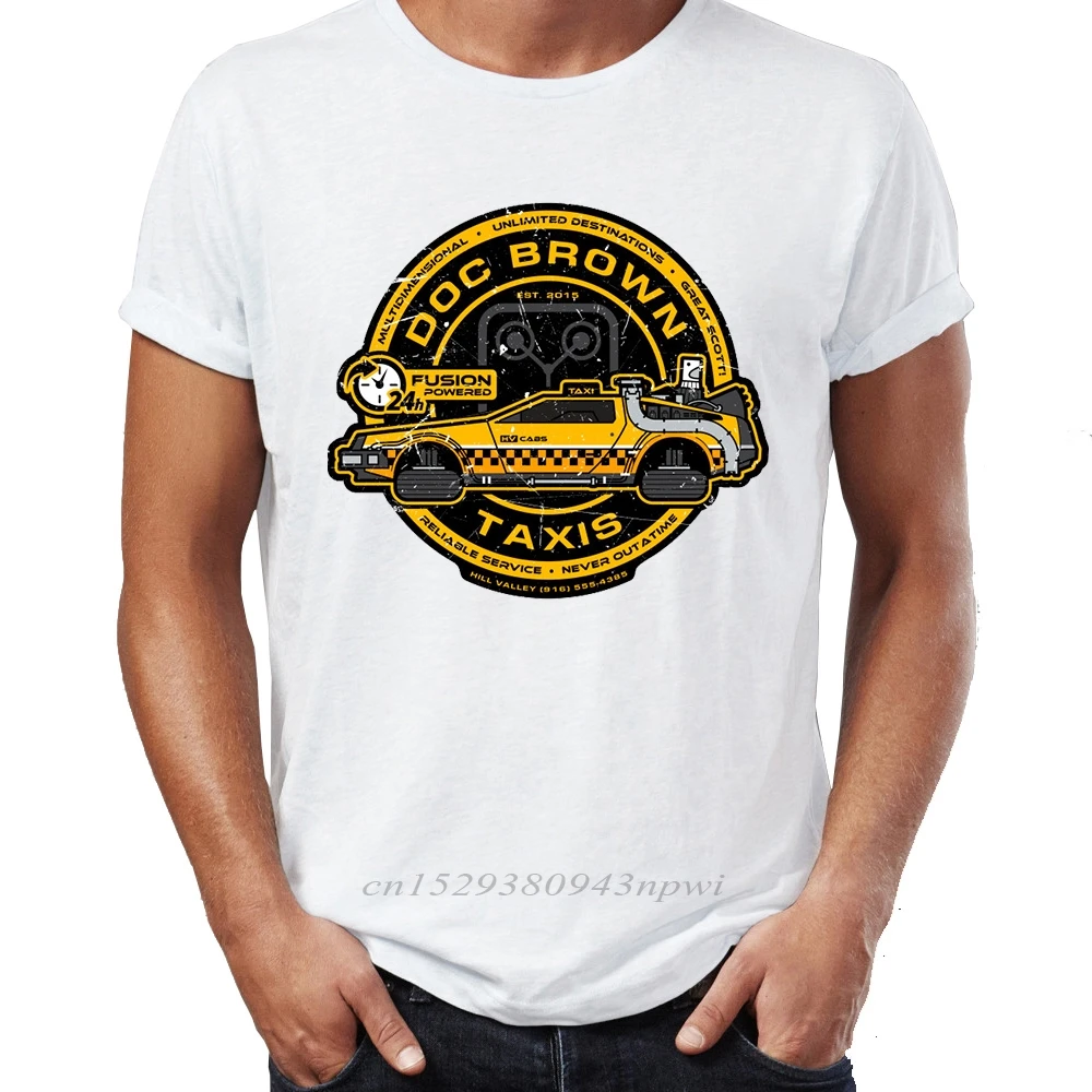 Hip Hop Mænd T-shirts Tilbage til Fremtiden Marty og Hans Drevet Fremtidige Bil Street Fyre Tees Tyvekoster Bomuld Camiseta 4