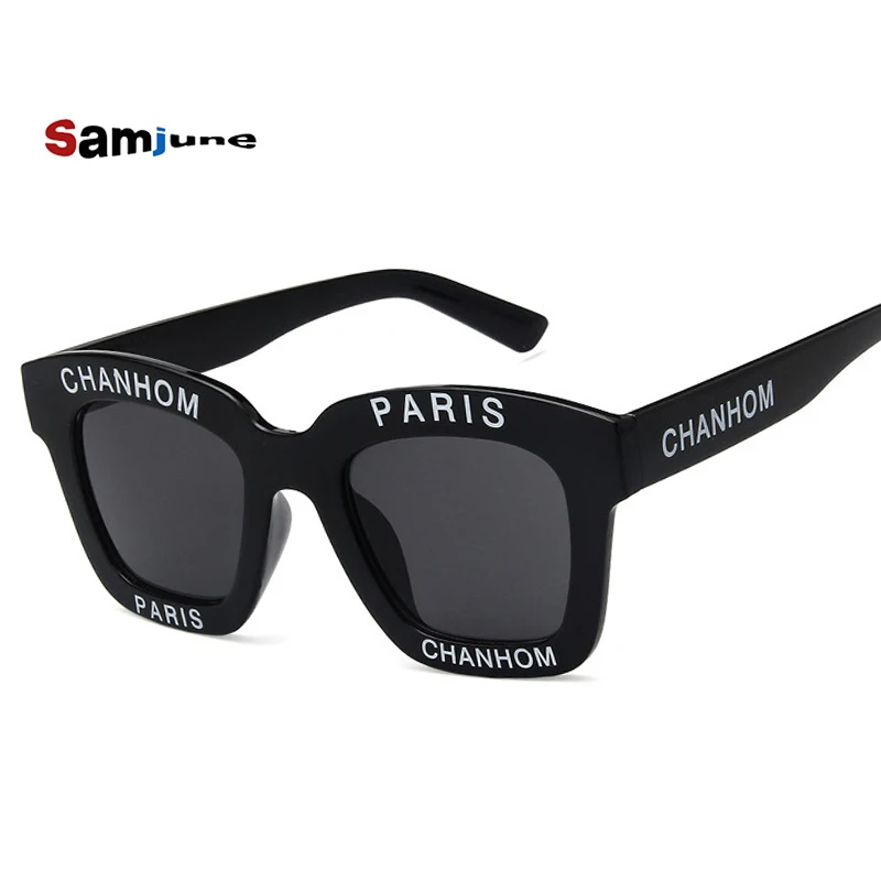 Samjune Retro Square Solbriller Kvinder Brand Designer Engelske Bogstaver Metal Ramme Cirkel Sol Briller Mode Kvindelige Nuancer Oculos 4