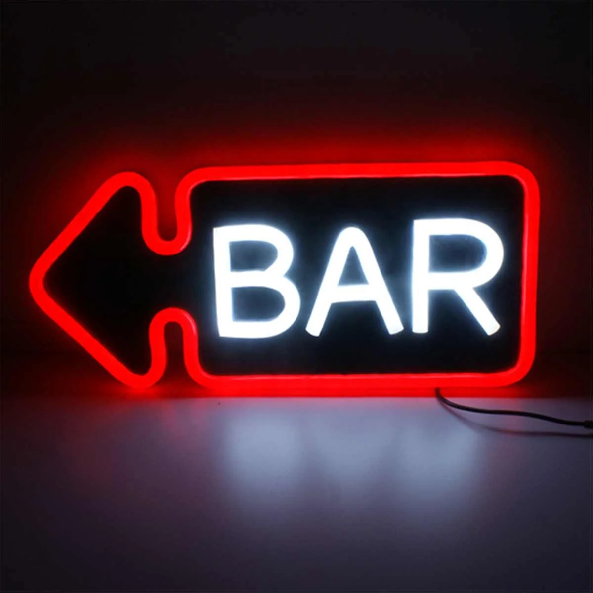 PVC BAR Neon Skilt LED Lys Håndlavet Visuel Kunst Bar Club Væg Lampe Belysning Neon Pærer Bord 48*25*3cm 4