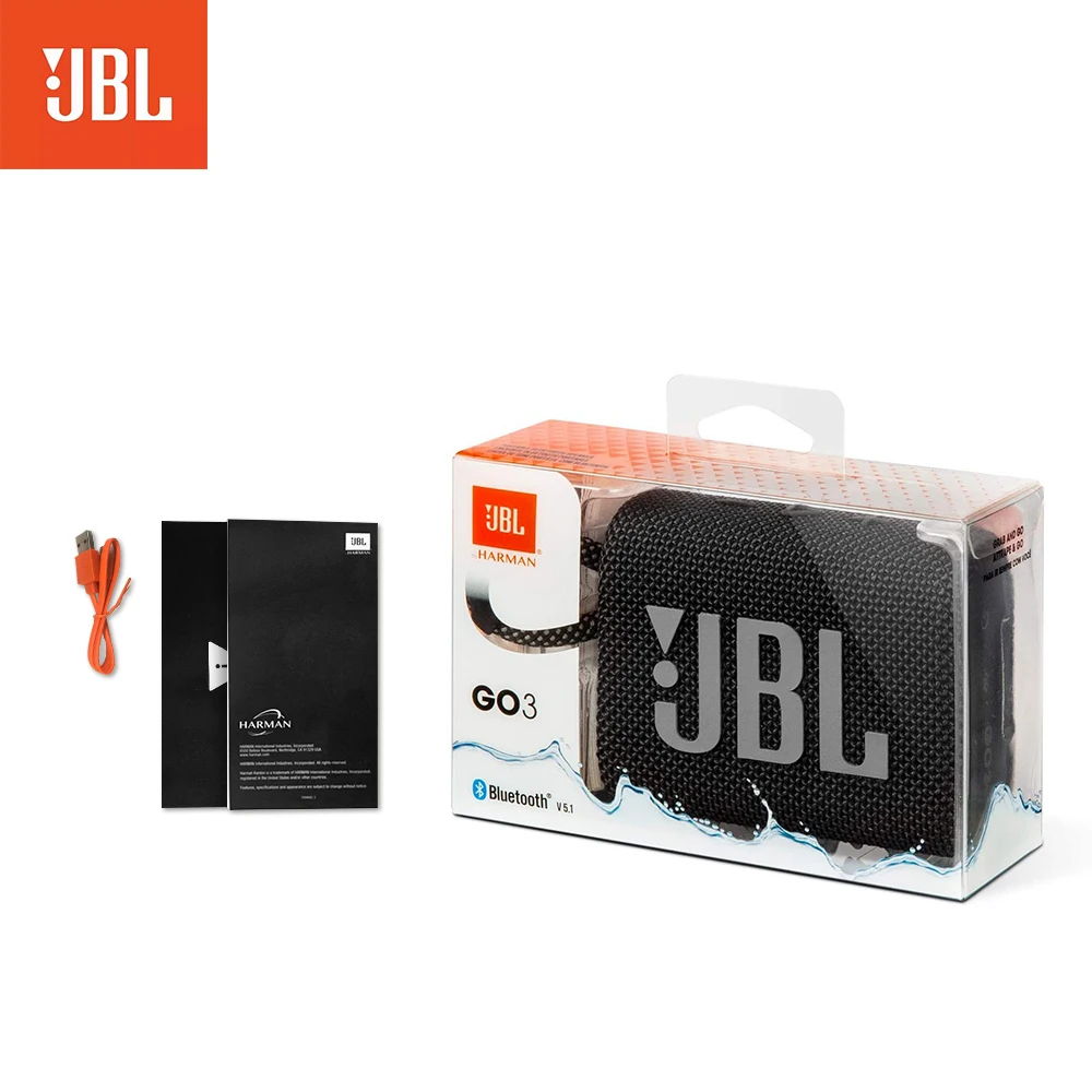 JBL Gå 3 Bærbare Bluetooth-Vandtæt Højttaler-Stereo Trådløse Bluetooth-Højttalere Ekstremt Hurtig Opladning Og Lang batterilevetid 4