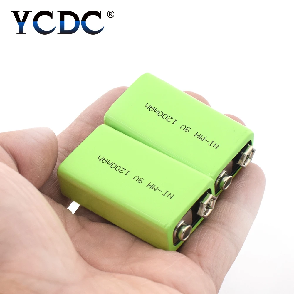 Lav pris og høj kvalitet 9V genopladeligt batteri 1200mAh for instrumenter Ni-MH batteri packs Til Legetøj røgdetektorer Alarmer 4