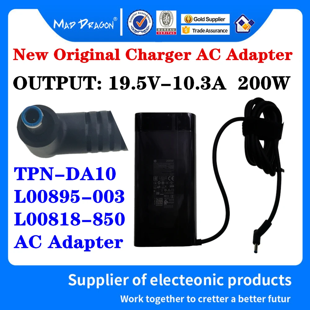 Nye Originale Oplader AC-Adapter Til ZBook 17 ZBook 15 G3 G4 G5 TPN-DA10 19,5 V-10.3 EN 200W Strømforsyning L00895-003 L00818-850 4