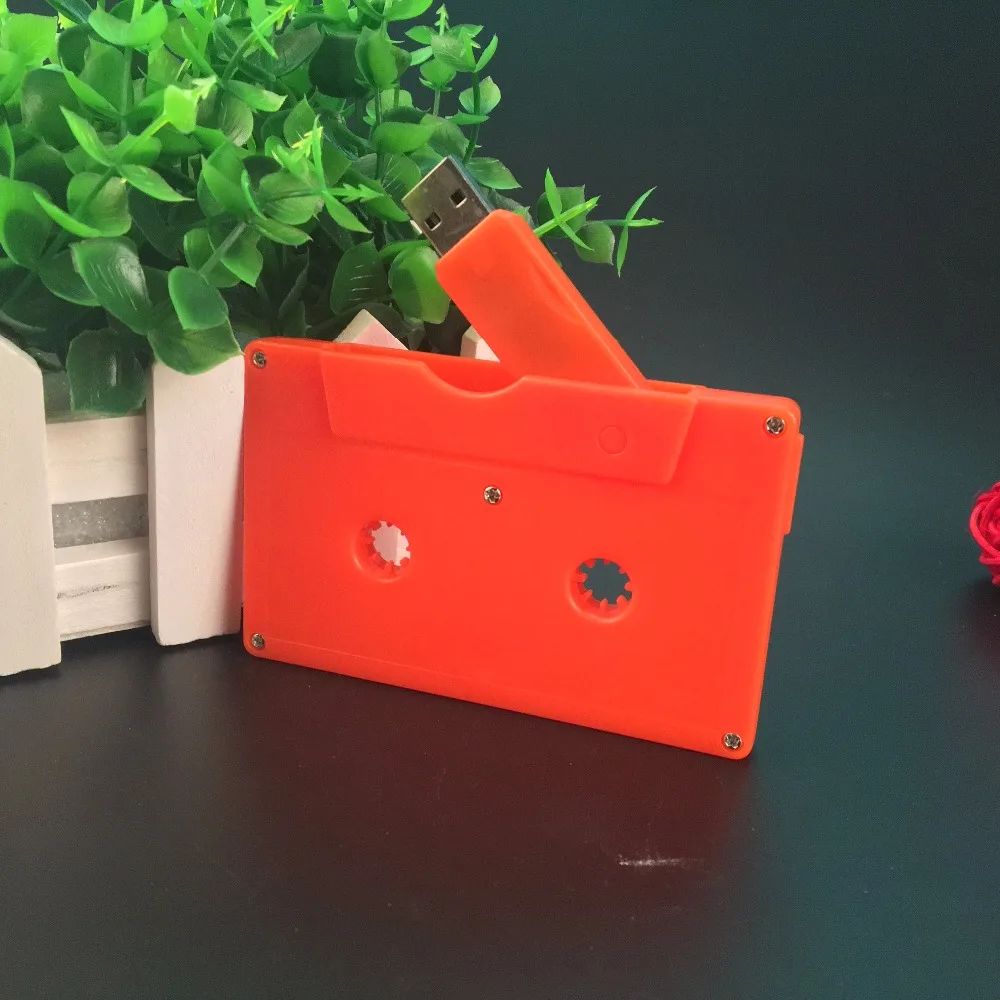 Ny Nyhed Brugerdefinerede LOGO kassettebånd model usb 2.0 flash hukommelse stick pen-drev (over 30 stk.gratis logo) 4