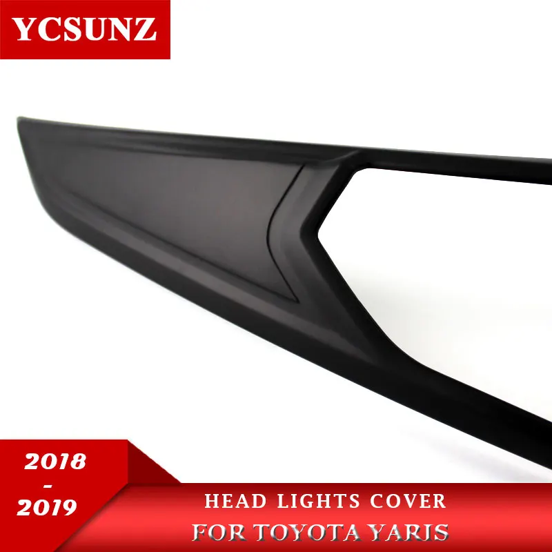 Hoved Lys Dækning For Toyota Yaris Hatchback Sedan 2018 2019 Tilbehør Foran lygten Lampe Hood Dele Til toyota yaris Ycsunz 4