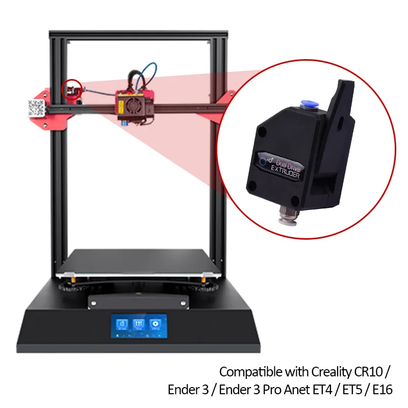 3D-Printer Dele Opgraderet Dual Drive BMG Ekstruder med Høj Ydeevne, der er Kompatible med Creality CR10/Ender 3 Pro Anet ET4/ET5/E16 4