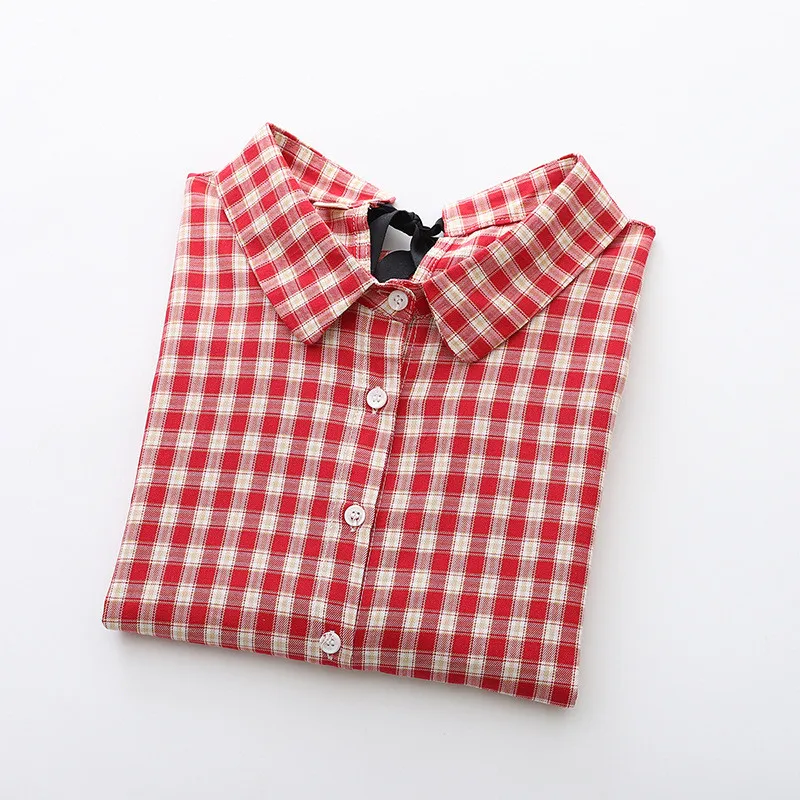 H. SA Plaid Shirt Til Kvinder 2020 Nye Casual Løs Røde Bluser Tøj Revers Lange Ærmer-Knappen Shirt Lace-Up damer Frakke Toppe 4