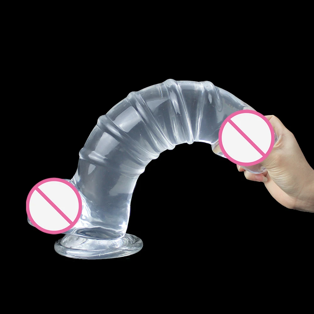 33,5 cm Super Enorm Dildo Realistisk Penis For Kvinder Onanere Pik Sex Legetøj Gennemsigtige Bløde Jelly Dildo i Penis Kvindelige Masturbator 4