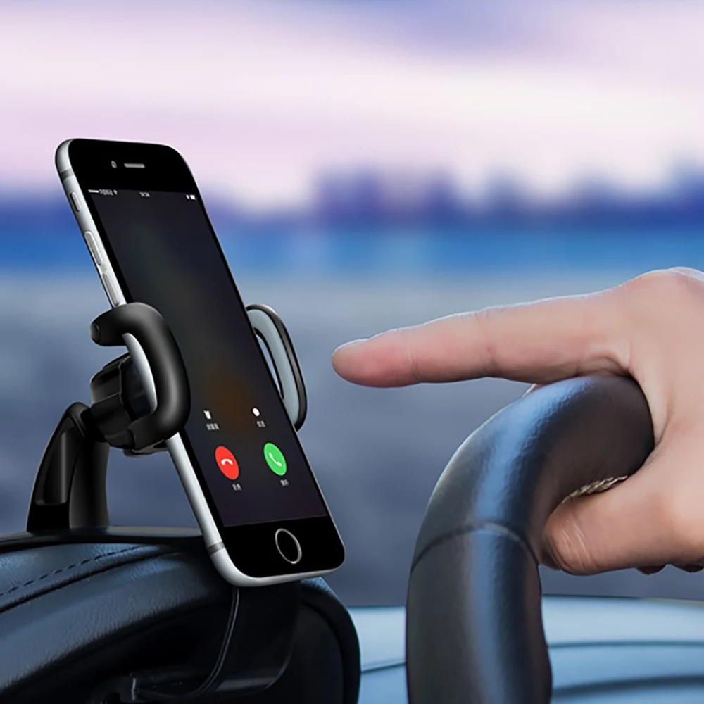 Bilens Instrumentbræt telefonholder 360 Graders Justerbar Universal Mobiltelefon Mount Stå Easy Clip GPS-Skærm Beslag Tilbehør Gave 4