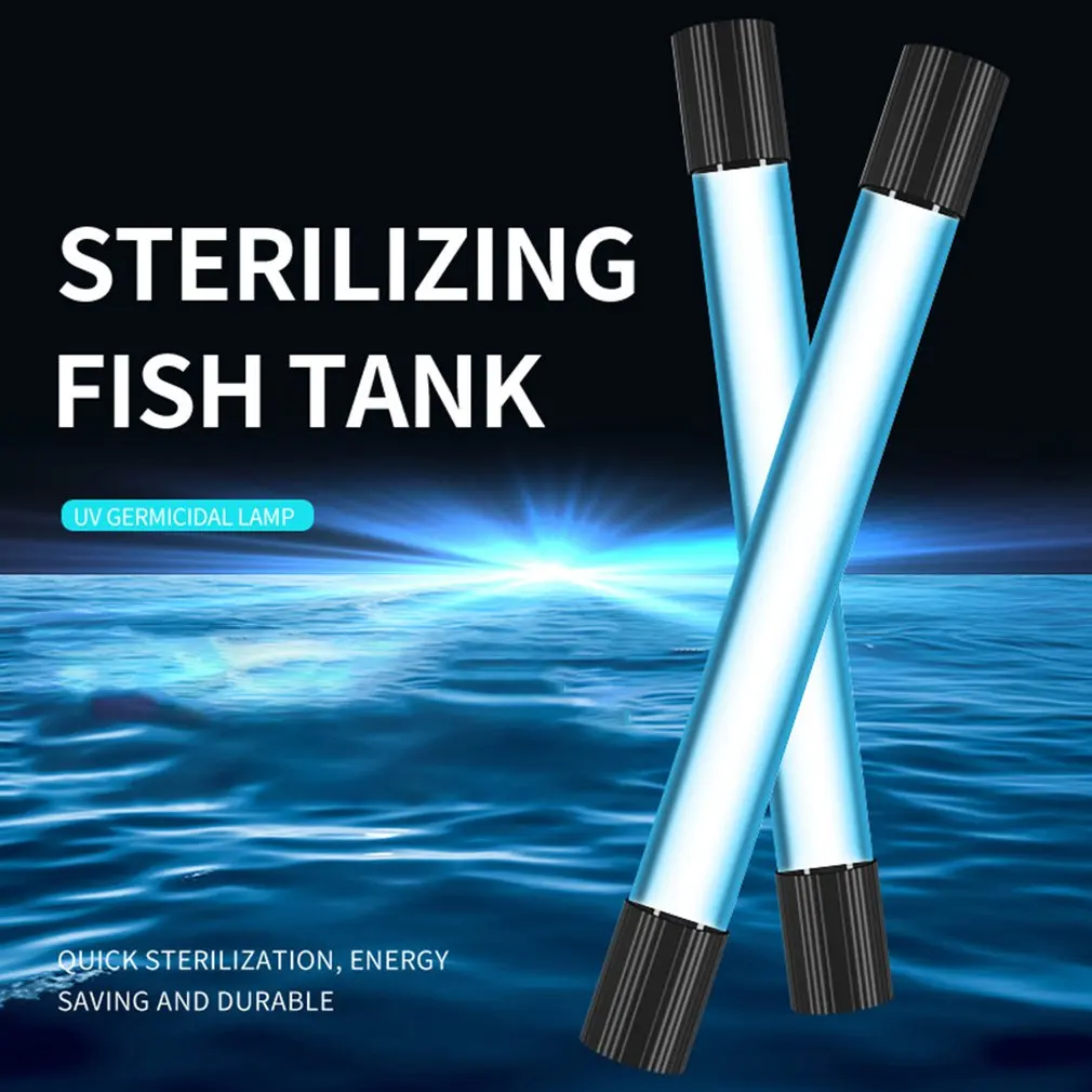 Fish tank bakteriedræbende UV-lampe, Uv fisk dammen Rent vand Dykkede sterilisation lampe Akvarium desinfektion lampe 4