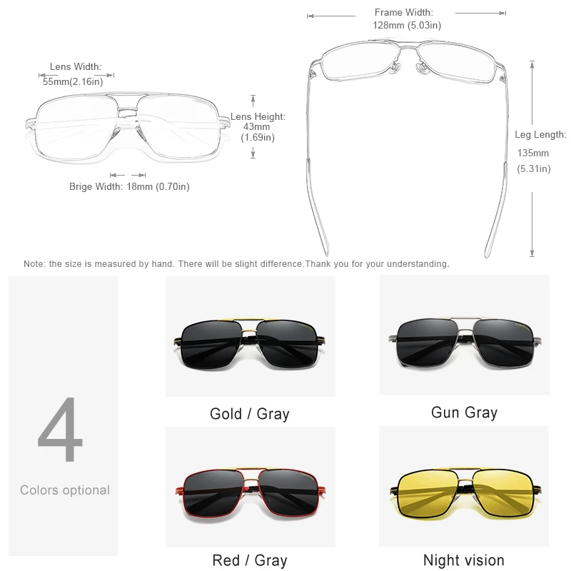 KINGSEVEN NYE Mode Mænds Polariserede Briller Fiskeri Kørsel Solbriller Mærke Mænd Kvinder i Rustfrit stål Materiale Gafas De Sol 4