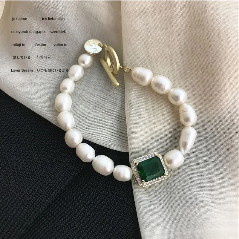2020 Koreanske Vintage Naturlige Ferskvands Perle Choker Halskæde Farve Geometriske Armbånd Barok Perle Smykker Tilbehør Til Kvinder 4