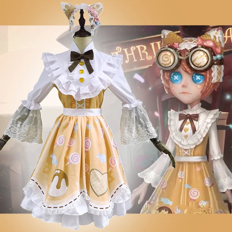 Spillet Identitet V Cosplay Kostume MechanicTracy Reznik Cosplay Kostume Candy Girl Sweetie Lolita Part Overlevende Kjole Uniformer 4