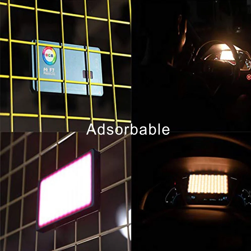 FalconEyes 12W RGB-LED-Mini Pocket Kamera Lys Med 16 Special-Effekter Tilstande Bærbare Til Video/Foto/Produkt-Fotografering F7 4