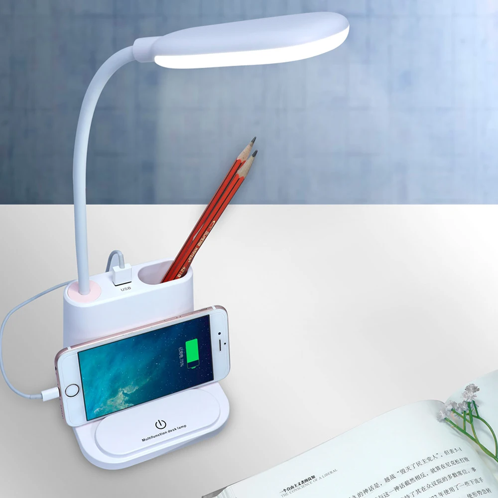 LED bordlampe USB-Genopladelige Touch Dæmpning Justering bordlampe for Børn at Læse Undersøgelse Seng, Stue, Soveværelse 4