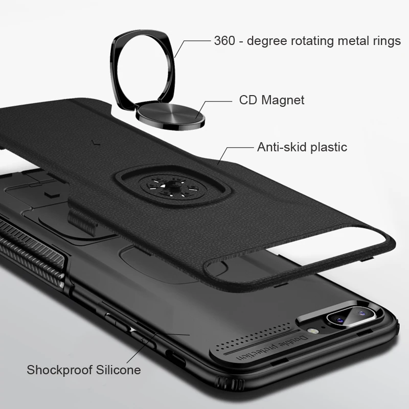 Metal Finger Ring Bilen Stå Tilfældet For Xiaomi Mi 9 Redmi Note 8 7 5 Pro 4X 4 X Telefonen Bagsiden Xiomi Xiaomi Redmi Note5 Pro Tilfælde 4