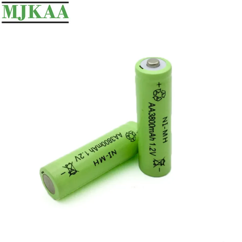 MJKAA 10STK 1,2 V AA Ni-MH 3800mAh Genopladeligt Batteri Rechargerable Batterier til LED Lommelygte Kamera Pre-Charged 4