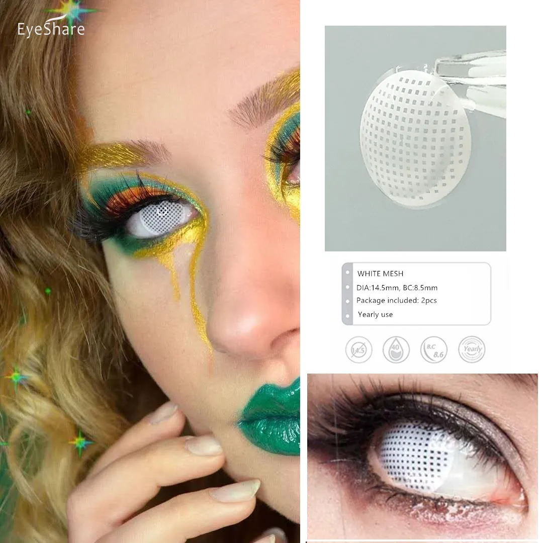 EYESHARE 2pcs/Par Rene Farve Halloween Cosplay Farvet kontaktlinse Kosmetiske Kontaktlinser øjenfarve Farvede Kontakter 4