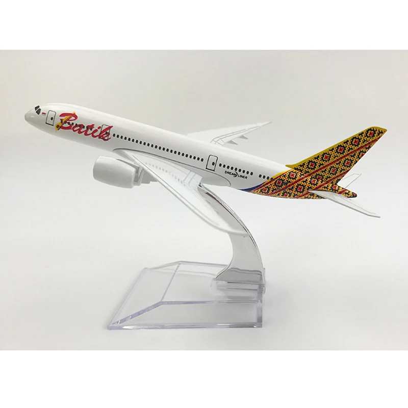 Batik Airlines Flyvemaskine model Boeing 787 fly 16CM Metal legering trykstøbning 1:400 fly model legetøj Collectible Gratis gaver 4